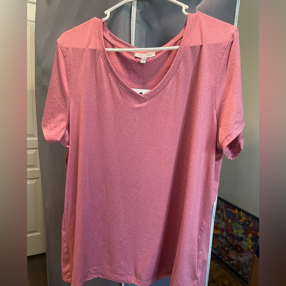Ocean & Coast top 1X NWT berry color smoke free